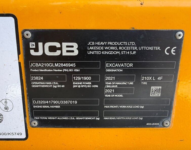 JCB 210 XLC **EPIROC HAMMER**